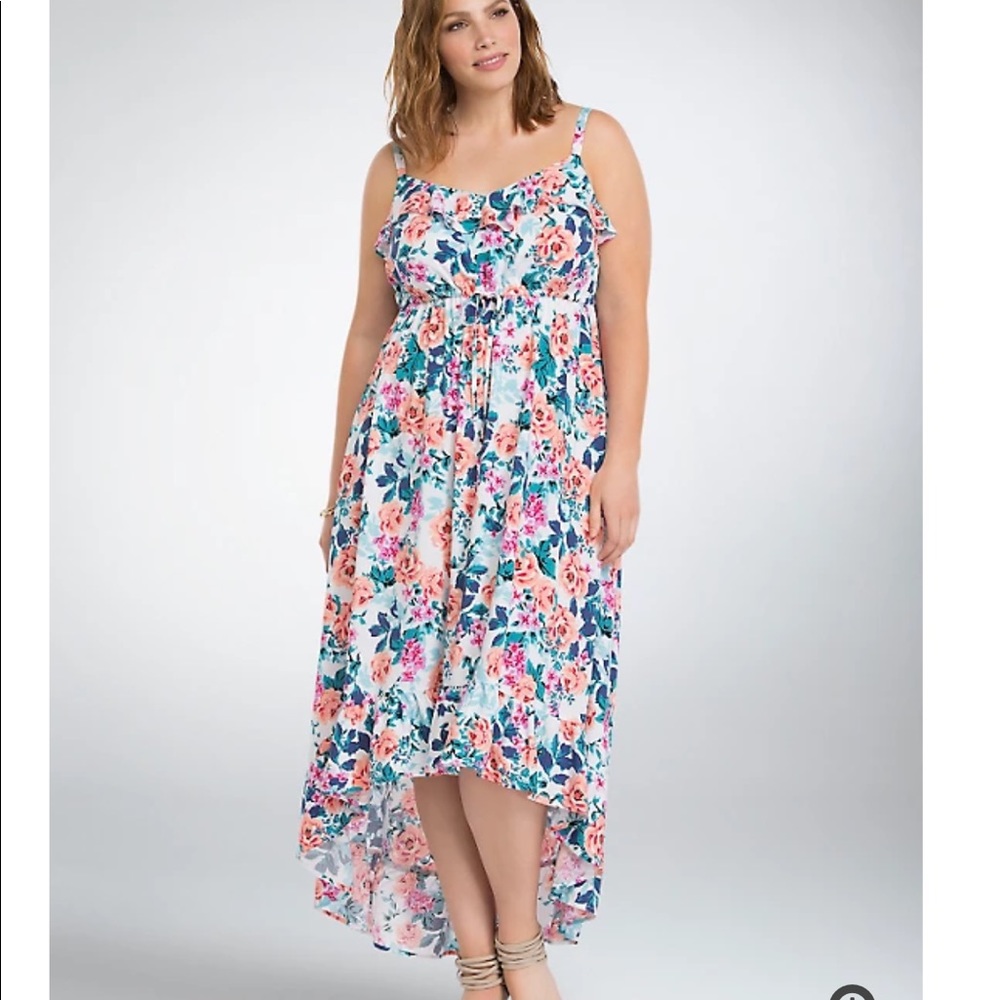 Torrid Floral Hi-Lo Maxi Dress